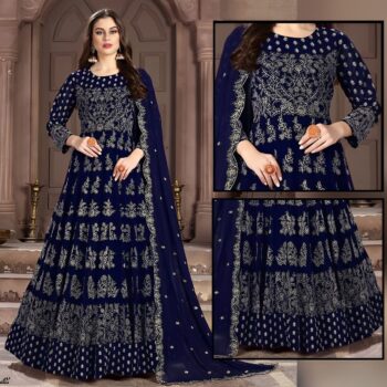 Heavy Crinkle Chiffon Embroidered Maxi Unstitched 3Pc
